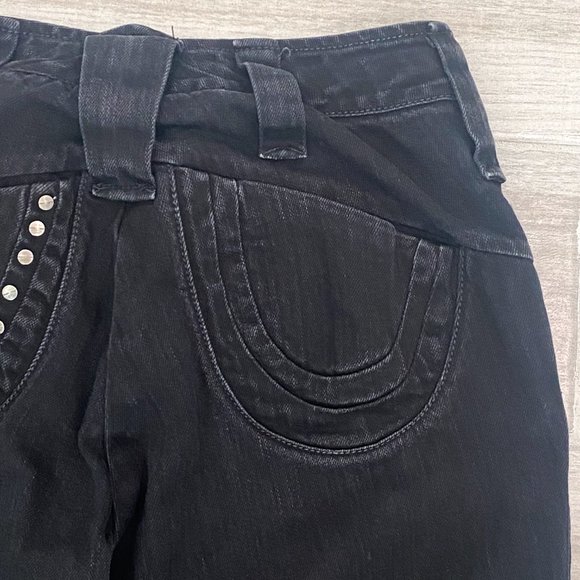 Vintage GHG Mid-Rise Straight Leg Studded Pocket Jeans in Black Denim Size 29 - Picture 11 of 15